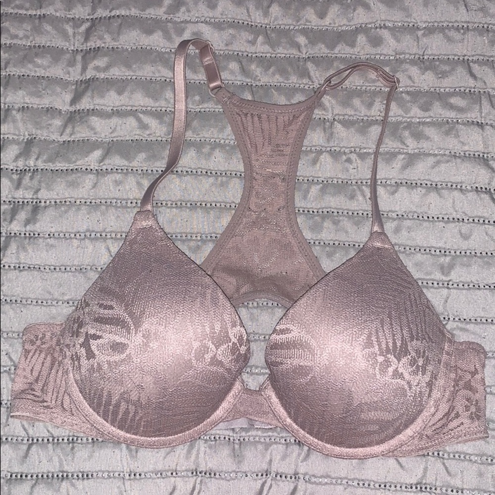 Razor back PINK Nude push up bra